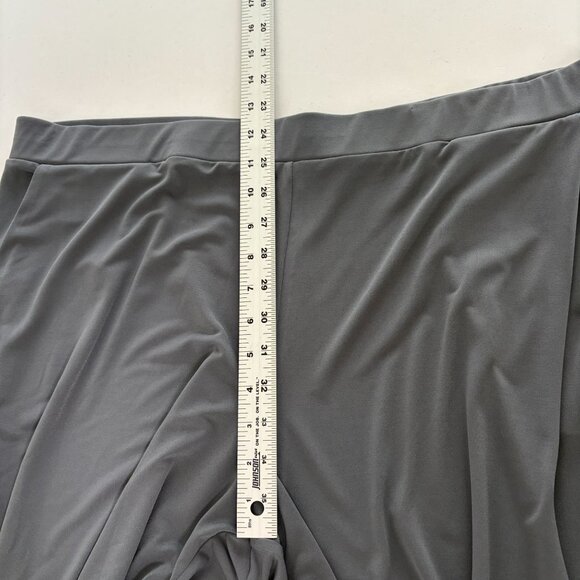 Susan Graver Every Day Liquid Knit Pull On Pants Petite XL XLP Gray Wide Leg - Picture 9 of 13